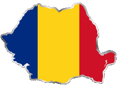 Flags Europe Romania Map 