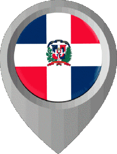 Banderas América República Dominicana Marcador de ubicación 