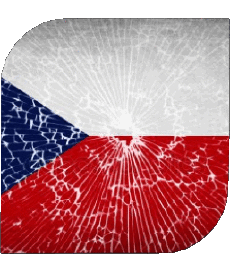 Flags Europe Czech Republic Square 