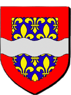 Blasón-Banderas Francia Departamentos - Ciudades 18 Cher Blasón