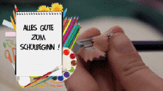 Messages German Alles Gute zum Schulbeginn Animated Background 002 