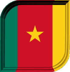 Drapeaux Afrique Cameroun Carré 