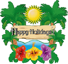 Messagi Inglese Happy Holidays Sfondo trasparente 24 