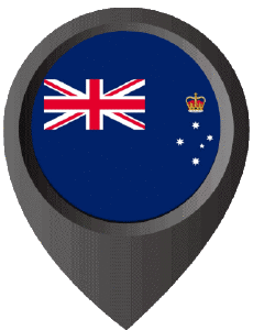 Flags Oceania Australia Victoria Location Pin 