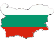 Fahnen Europa Bulgarien Karte 