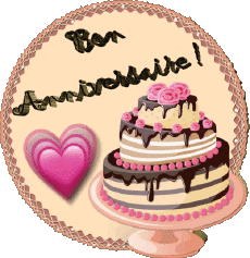Messagi Francese Bon Anniversaire Gateaux 006 