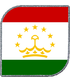 Bandiere Asia Tajikistan Quadrato 