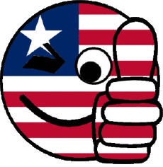 Fahnen Afrika Liberia Smiley - OK 