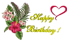 Messages Anglais Happy Birthday Floral 007 