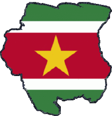 Flags America Suriname Map 