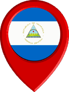 Flags America Nicaragua Location Pin 