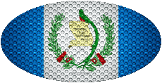 Drapeaux Amériques Guatemala Ovale 