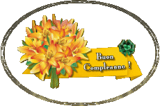 Messages Italian Buon Compleanno Floreale Transparent Background 008 