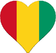 Bandiere Africa Guinea Cuore 