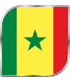 Bandiere Africa Senegal Quadrato 