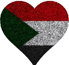 Drapeaux Afrique Soudan Coeur 