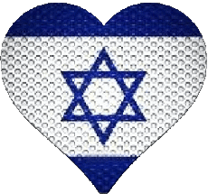 Bandiere Asia Israele Cuore 