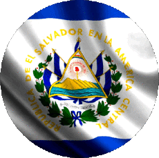 Fahnen Amerika Salvador Runde 