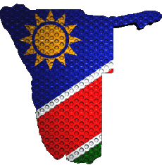 Bandiere Africa Namibia Carta Geografica 