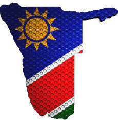Flags Africa Namibia Map 