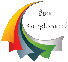 Messages Italien Buon Compleanno Astratto - Geometrico Fond Transparent 019 