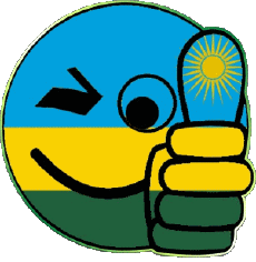 Fahnen Afrika Ruanda Smiley - OK 