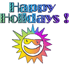 Messagi Inglese Happy Holidays Sfondo trasparente 04 