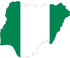 Banderas África Nigeria Mapa 