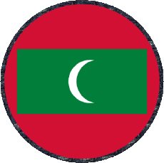 Fahnen Asien Malediven Runde 