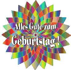Messages German Alles Gute zum Geburtstag Zusammenfassung - geometrisch Transparent Background 022 