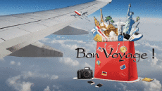 Nachrichten Französisch Bon Voyage Animierter Hintergrund 001 