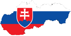 Banderas Europa Eslovaquia Mapa 