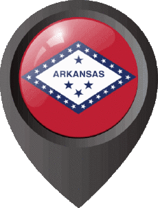 Bandiere America U.S.A - Stati Arkansas Perno di posizione 
