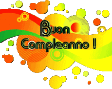 Messagi Italiano Buon Compleanno Astratto - Geometrico Sfondo trasparente 009 