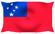 Fahnen Ozeanien Samoa Welligkeit 