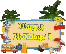 Messages English Happy Holidays Transparent Background 06 