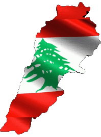 Drapeaux Asie Liban Carte 