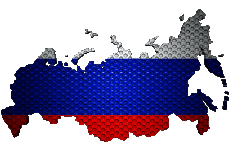 Flags Europe Russia Map 