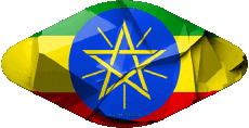 Banderas África Etiopía Oval 02 