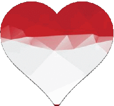 Flags Asia Indonesia Heart 