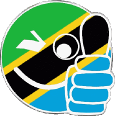Drapeaux Afrique Tanzanie Smiley - OK 
