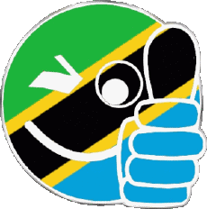 Fahnen Afrika Tansania Smiley - OK 