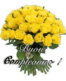Mensajes Italiano Buon Compleanno Floreale Fondo transparente 015 
