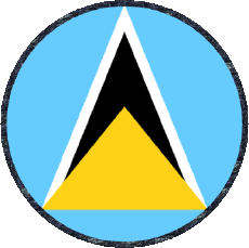 Drapeaux Amériques Sainte Lucie Rond 