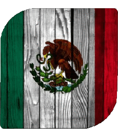 Flags America Mexico Square 