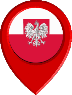 Banderas Europa Polonia Marcador de ubicación 