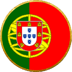 Fahnen Europa Portugal Runde 