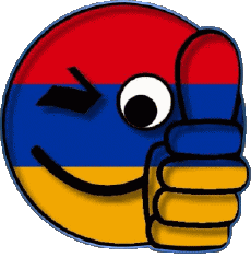 Fahnen Asien Armenien Smiley - OK 