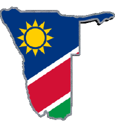 Flags Africa Namibia Map 