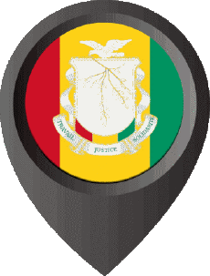 Banderas África Guinea Marcador de ubicación 